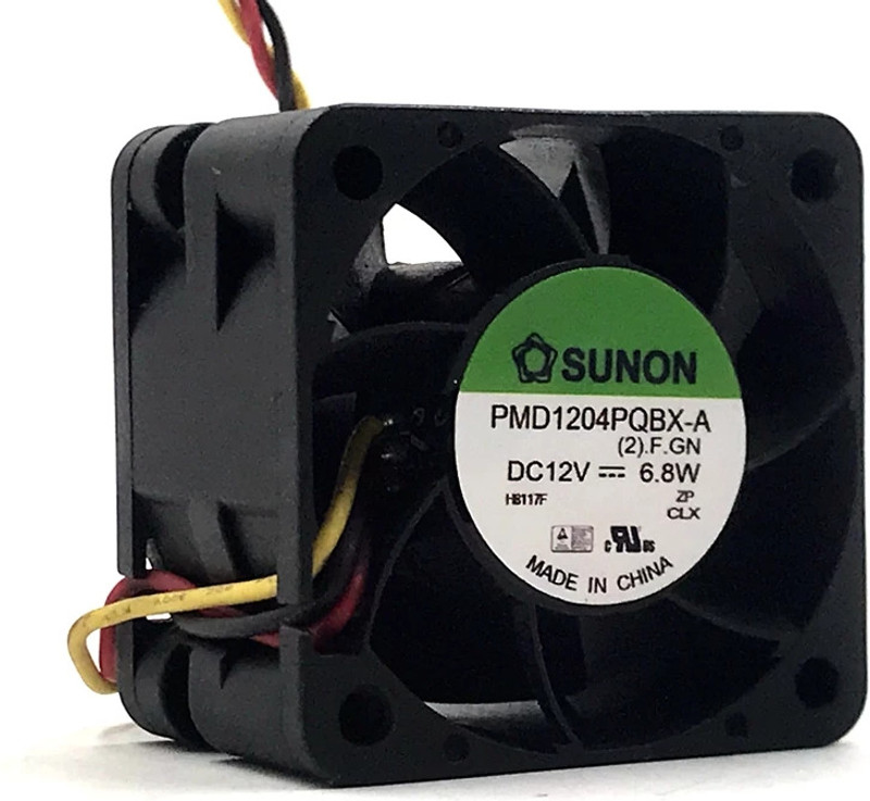 Electronic Spices Sunon PMD1204PQBX-A 40mm 40*40*28mm DC 12V 6.8W powerful fan Fan with Heat Sinks All in one Cooler(Black)