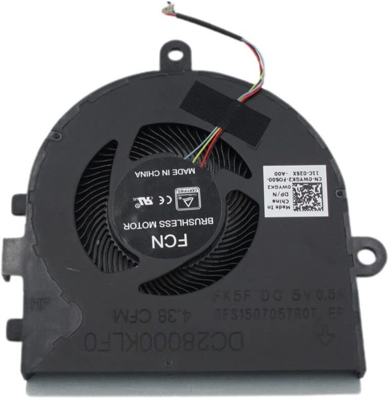 ULTRAZONE Laptop CPU Fan for DELL Inspiron 14 3000-3480, 3481, 3493, 3000-5493,5494 Cooling Fan Laptop Cooler(Black)