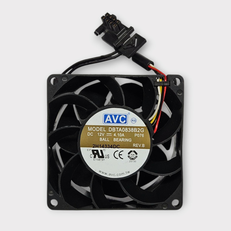 WONDERFLO BLACK AIR DBTA0838B2G 12VDC 4.10A 80x80x38mm 15000RPM 4WIRES SERVER FAN Cooling Fan All in one Cooler(Black)