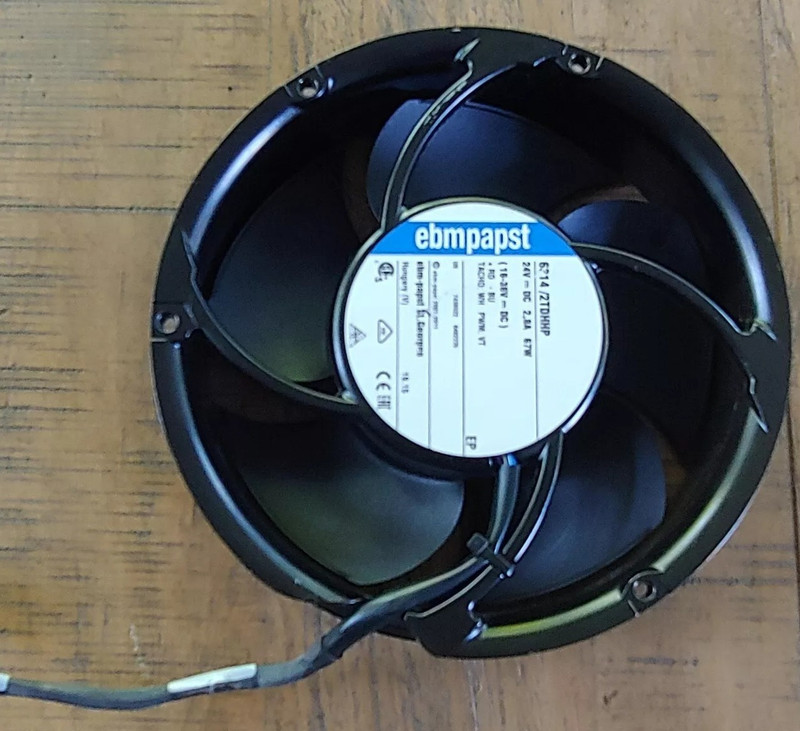 Enormity EBMPAPST 6314/2TDHHP Axial Fan 24V=2.8A DC Brushless Air Fan 67W 172*51mm 4Wire Fan with Heat Sinks All in one Cooler(Black)