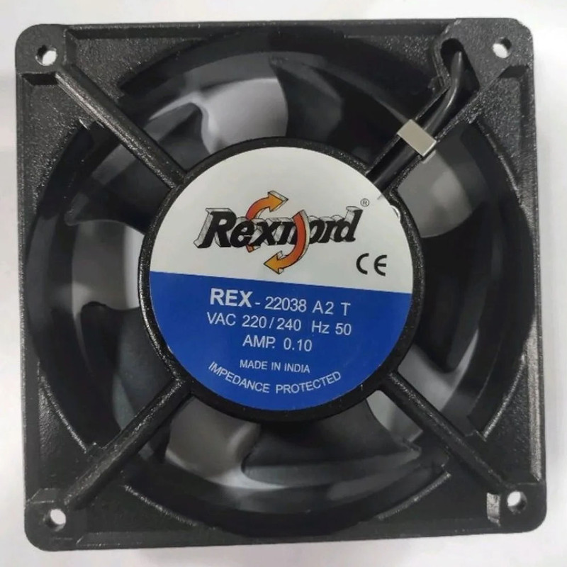 Electronic Spices Rexnord 22038 A2 W Panel Cooling Fan, 230 V Fan with Heat Sinks All in one Cooler(Black)
