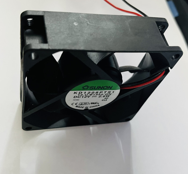 zero defect ZERODEFECT SUNON KD1208PTS1 Cooling Fan 12V 2.6W 8CM 8025 2-Wire Cooling Fan All in one Cooler(Black)