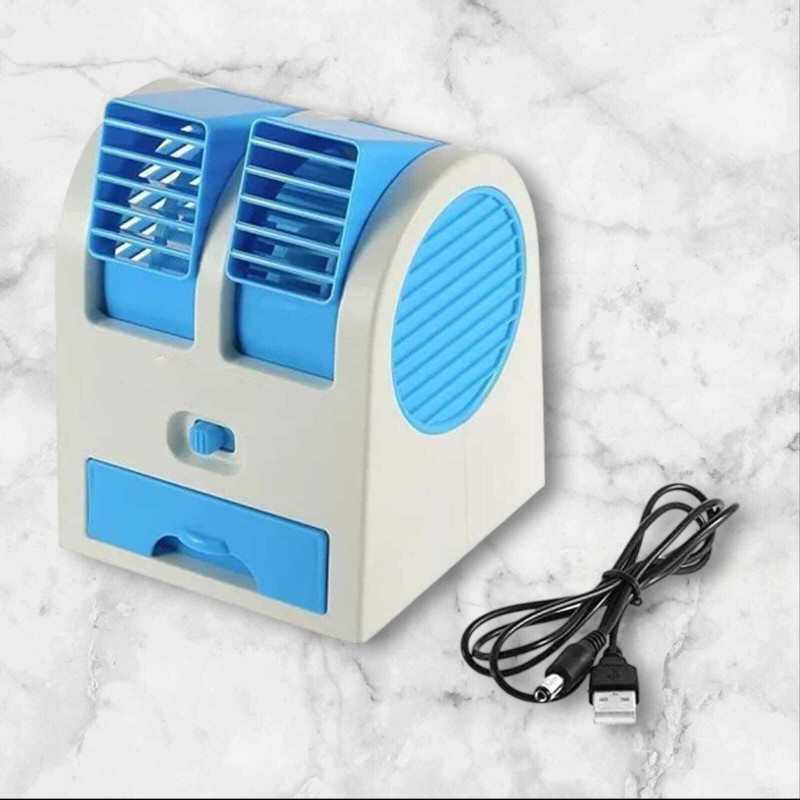 KRITAM Mini Portable Conditioner Water Air Cooler Powered USB Cooling Fan Laptop Cooler(Multicolor)