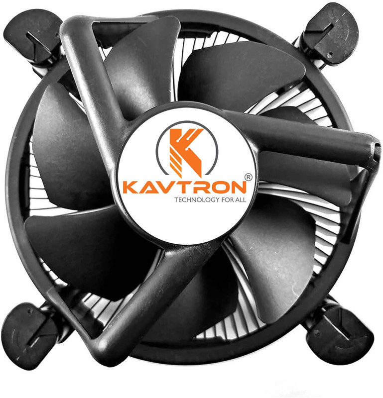 KAVTRON Desktop CPU Cooling Fan with Copper Heat Sink for Core i3, Core i5, Core i7 Fan with Heat Sinks Processor Cooler(Black)
