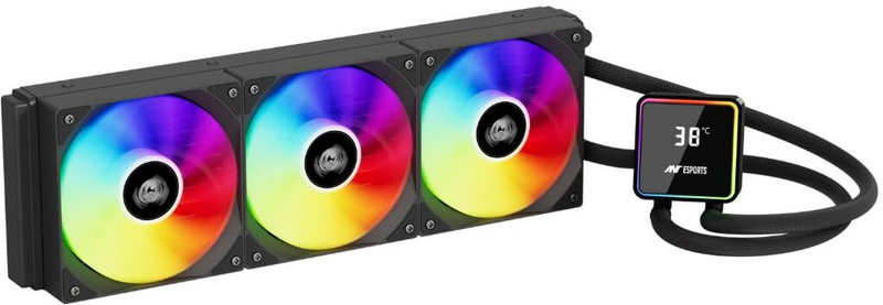 Ant Esports ICE Storm 360 mm|360 AIO Liquid Cooling Cabinet Cooler(Black)
