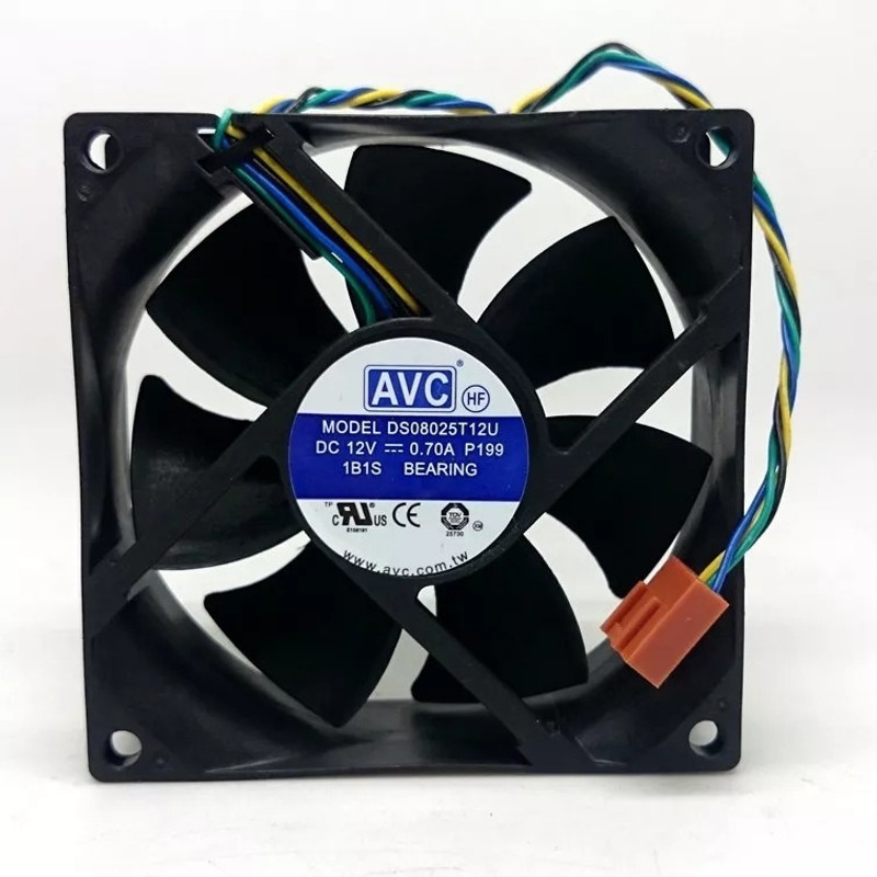 shoptron AVC DS08025T12U P084-P199 12V 0.70A 80x25mm 4-Pin PWM CPU FAN Cooling Fan All in one Cooler(Black)