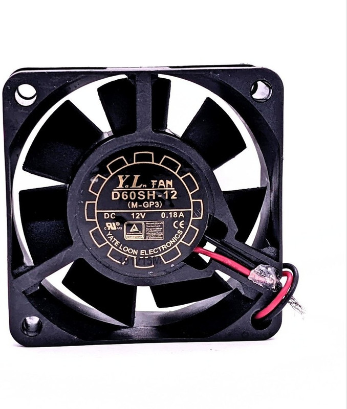 shoptron D60SH-12 12V 0.18A 60*60*25mm 2Wire YateLoon 2800RPM Cooling Fan All in one Cooler(Black)