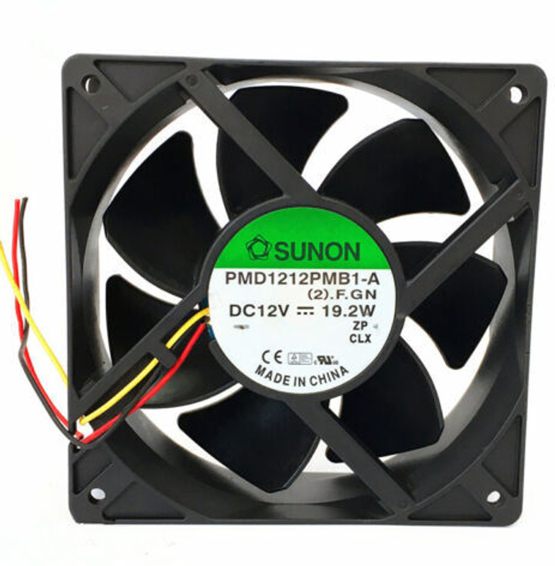 Electronic Spices SUNON 120*120*38MM DC12V 19.2W PMD1212PMB1-A 3-wire double ball inverter fan Fan with Heat Sinks All in one Cooler(Black)