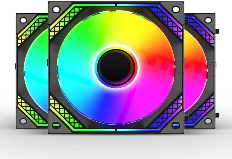 Ant Esports Infinityflow 3 in 1 120mm ARGB Case Fan Kit Cooling Fan Cabinet Cooler(Black)