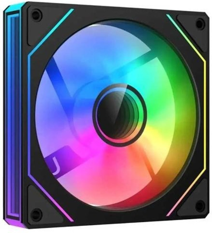 Sancy 120mm ARGB Cabinet Fan, Mirror RGB Light, 5V 3Pin Sync, 1000-1800RPM PWM Cooling Fan Cabinet Cooler(Black)