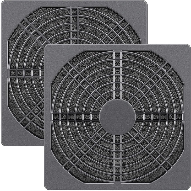 PGSA2Z pack of 2-120mm PC Fan Dust Filter Guard Mesh Cover - Dustproof Cooling Fan Cabinet Cooler(Black, Computer Cooling Accessory for Enhanced Airflow and Protection)