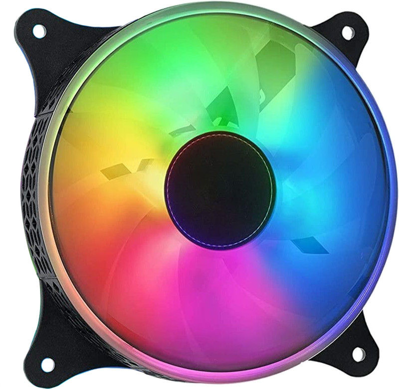 STORITE RGB LED Series 120mm Case Fan for Computer Case - 4Pin Molex connector Cooling Fan Cabinet Cooler(RGB)