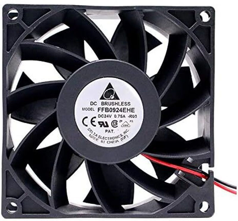 Electronic Spices Delta FFB0924EHE 90*90*38mm Fan 24V- 0.75A 4800RPM 110CFM Inverter Cooling Fan Fan with Heat Sinks All in one Cooler(Black)