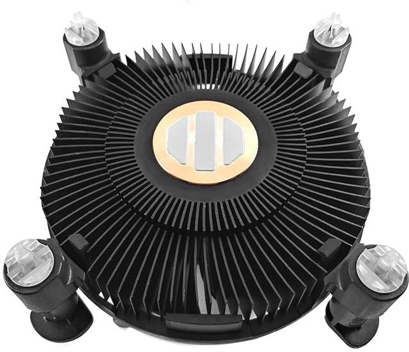 VOOCME Processer CPU Fan BLACK ALUMINIUM HEAT SINK for zebronics h61 mother boards Cooling Fan Processor Cooler(Black)