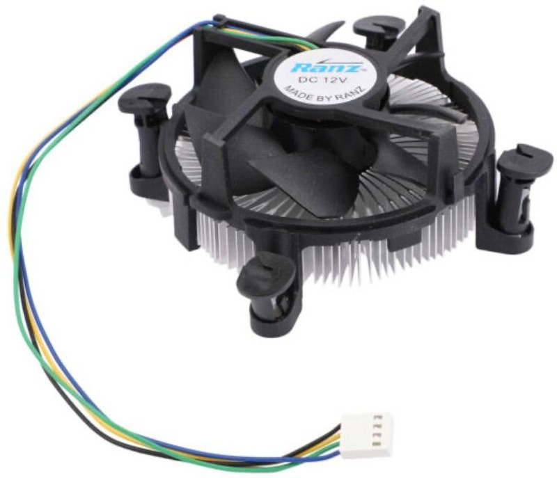 Ranz CPU Cooler Fan 001 - 12 V DC Cooling Fan Processor Cooler(Black)