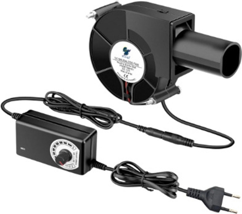 PGSA2Z 6000RPM BBQ Blower Fan, 97mm x 33mm, 12V Speed Controller Fire Bellow Cooling Fan Cabinet Cooler(Black)