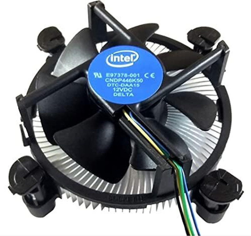 RyzCare Intel i3/i5/i7 LGA1150 CPU Cooler Fan with Heat Sinks Cabinet Cooler(Black & Silver)