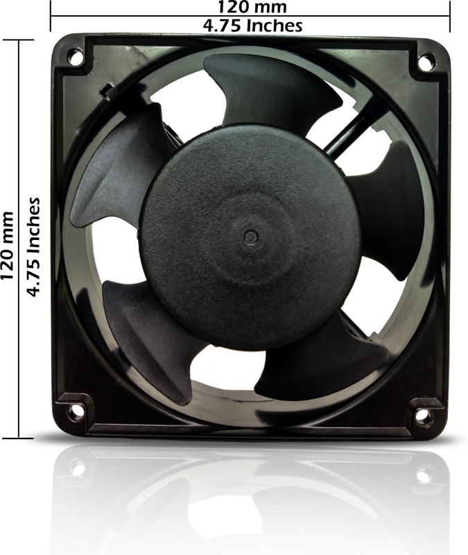 COMFCON 220V AC Cooling Fan, Axial Fan Size 4.75" x 4.75" 1.5" (120 MM) Exhaust Fan Cooling Fan All in one Cooler(Black)