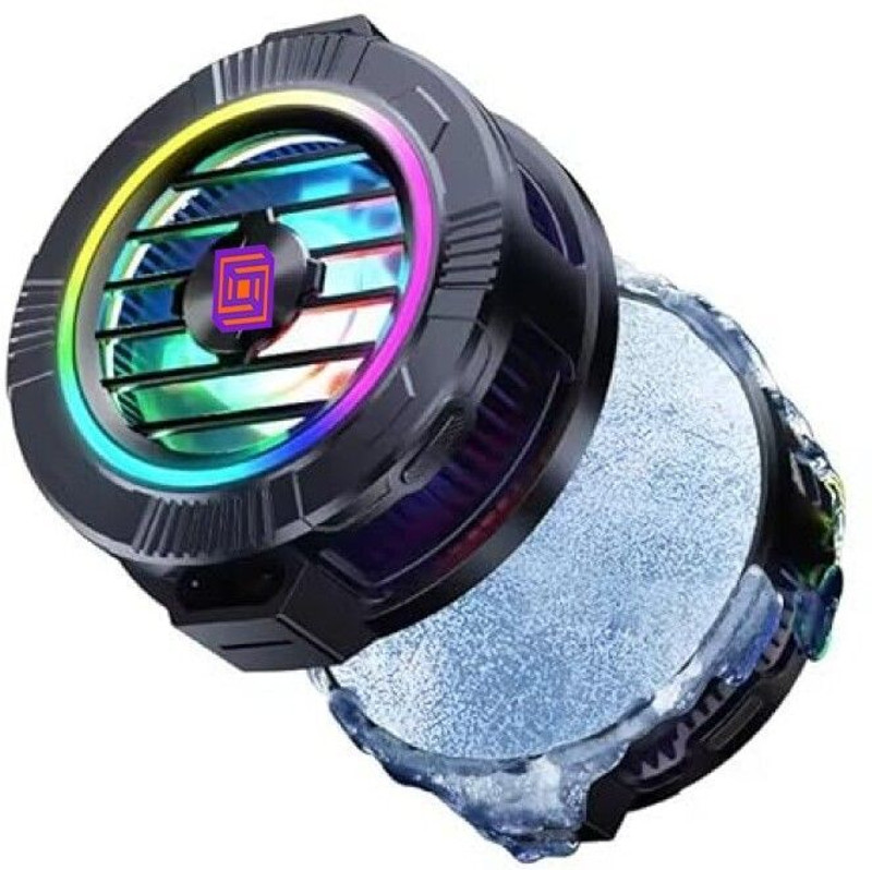 Cubonic IceFlow P66 Ultra-Fast Cooling, Silicone Semiconductor 2 Gear Speed 3 LED Modes Cooling Fan Cabinet Cooler(Black)