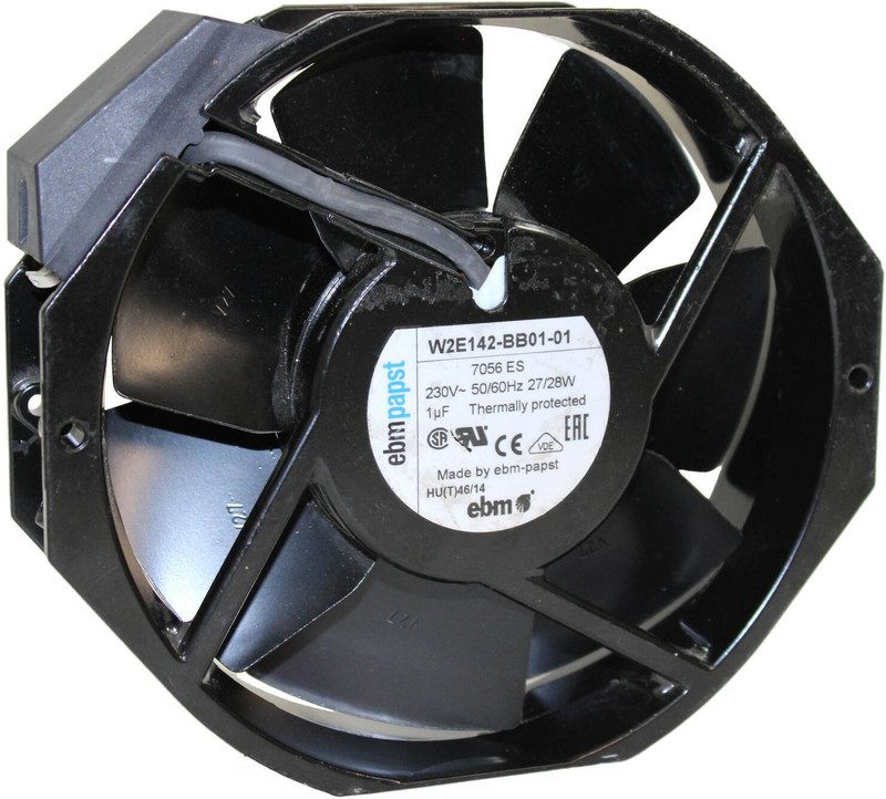 Electronic Spices Ebmpapst W2E142-BB01-01 AC fan 230V Diameter: 6 Inch 27/28W 50/60HZ Thermally pr Fan with Heat Sinks All in one Cooler(Black)