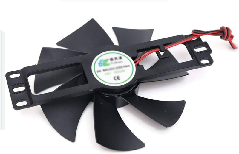 SixOhms 18V DC Cooling Fan for Induction Cooker Plastic Blade Low Noise Black Cooling Fan All in one Cooler(Black)