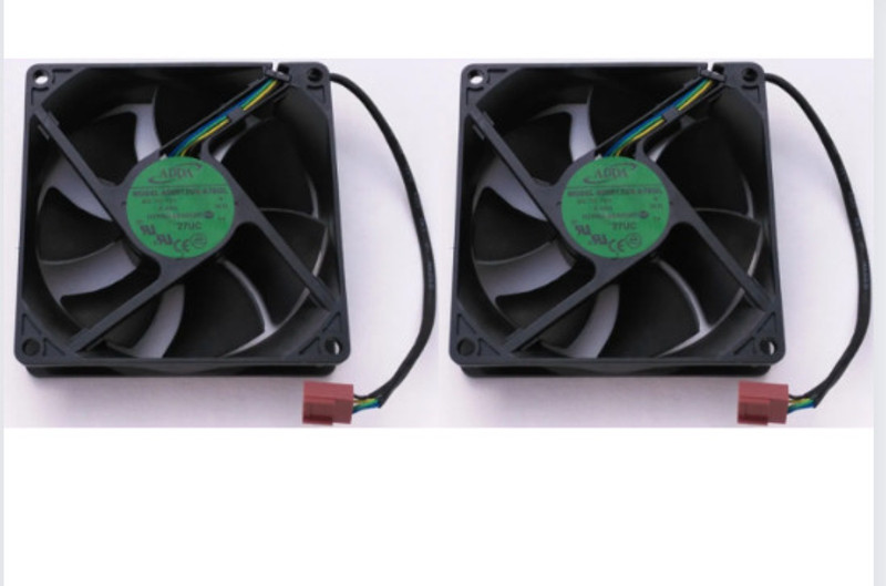Electronic Spices (Pack of 2)ADDA AD0912UX-A7BGL 12V 0.50A 9025 temperature control board pwm fan Fan with Heat Sinks All in one Cooler(Black)