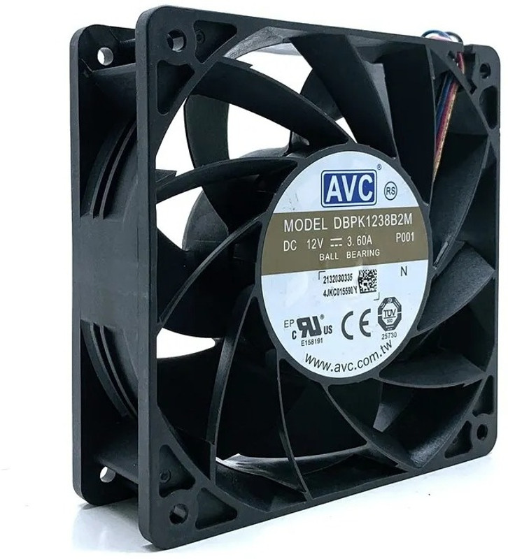 shoptron AVC 12V 3.60A 120*38mm DBPK1238B2M P001 5600RPM Brushless Air Cooling Fan Cooling Fan All in one Cooler(Black)