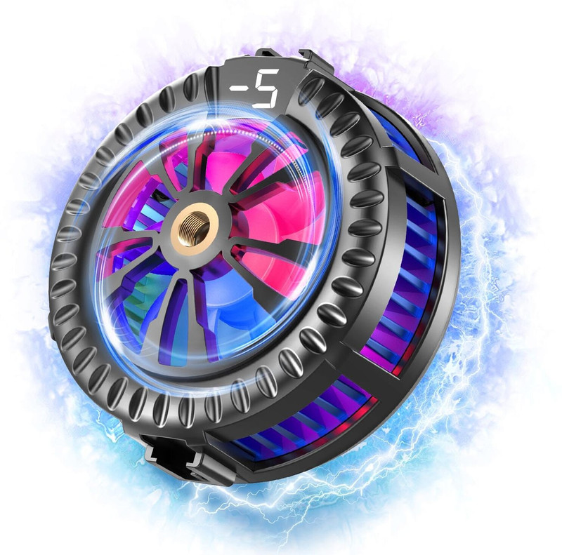 SKYCELL Instant Mobile Cooler | Rechargeable Mobile Cooling Fan Pad for Gaming 1 Fan Cooling Pad(Black)