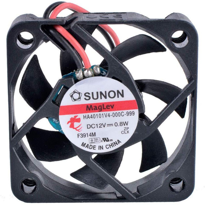 shoptron DC12V SUNON HA40101V4-000C-999 4010MM 0.08A 2-Wire Cooling Fan with Heat Sinks All in one Cooler(Black)