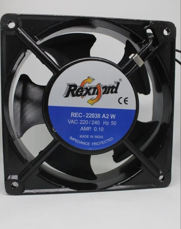 Electronic Spices 18W 0.10 A Rexnord REC 22038 A2 T AC Axial Fan, For Commercial Fan with Heat Sinks All in one Cooler(Black)