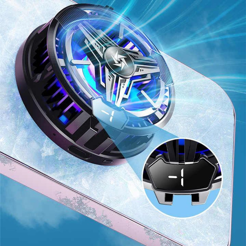 PAPLAJ ENTERPRISES Magnetic Gaming Phone Cooler Portable Semiconductor Radiator Fan 1 Fan Ergonomic Cooling Pad(Black)