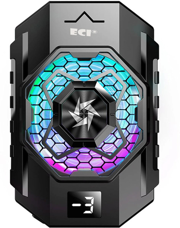 Eci SL-31 Mobile Cooling Fan with LED Temperature Display, 2 Cooling Modes Ergonomic Cooling Pad with Adjustable Height(Multicolor)