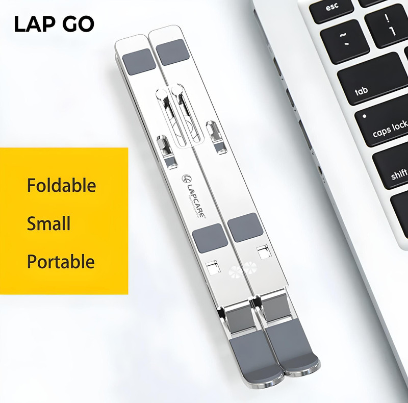 LAPCARE LAPGO LSE 044 Ergonomic Cooling Pad with Adjustable Height(Silver)