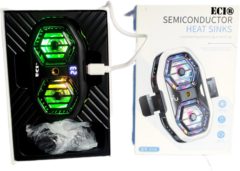Eci Dual Mobile Cooling pad DY58 Semiconductor Heat Sinks Cooling Pad(Multicolor)