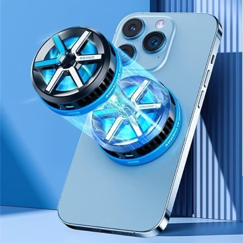 Cubonic DY18 Mobile Radiator Semiconductor Compatible with Magsafe and Smartphones 1 Fan Ergonomic Cooling Pad(Black)