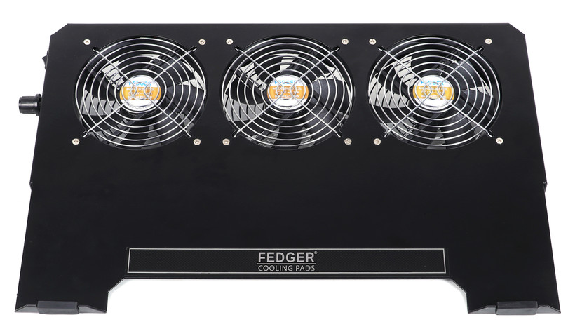 FEDGER K0052 3 Fan Ergonomic Cooling Pad(Black)