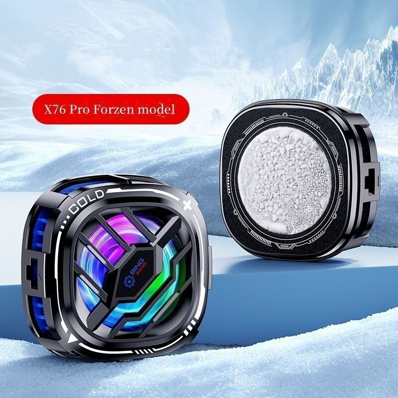 ElectroEra Enterprise NEW_X76 Pro Mobile Gaming Cooler Fast Heat Dissipation with Magnetic Grip, 1 Fan Cooling Pad(Black)
