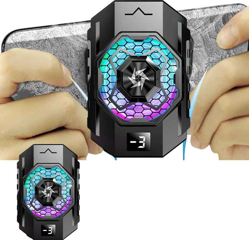 DRUMSTONE Mobile Cooling Fan with LED Temperature Display Cooling Pad(Multicolor)