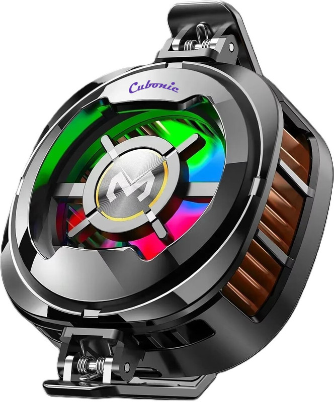 Cubonic X Memo CX06 Active Magnetic IceMag Vortex Engine with Semiconductor Technology 1 Fan Ergonomic Cooling Pad with Adjustable Height(Black)