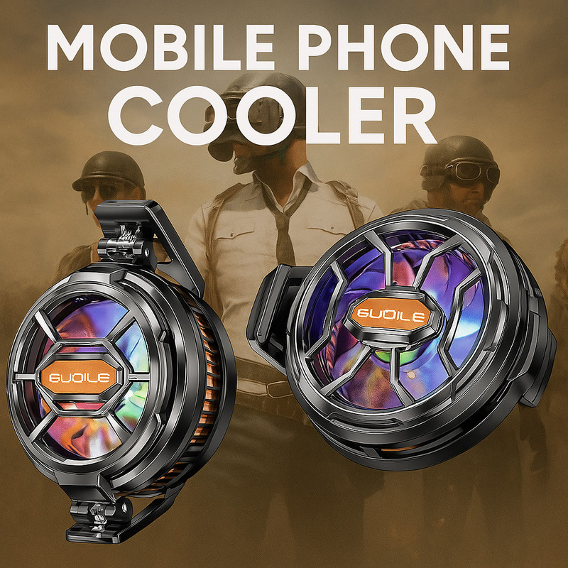 WRADER FS03 Mobile Cooler Fan for Gaming for Game Phone Ergonomic Cooling Pad(Black)