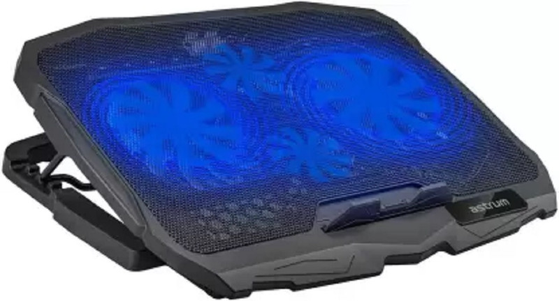 ASTRUM 17" USB Laptop Cooling Pad 4 Fan Cooling Pad with Adjustable Height(Black)