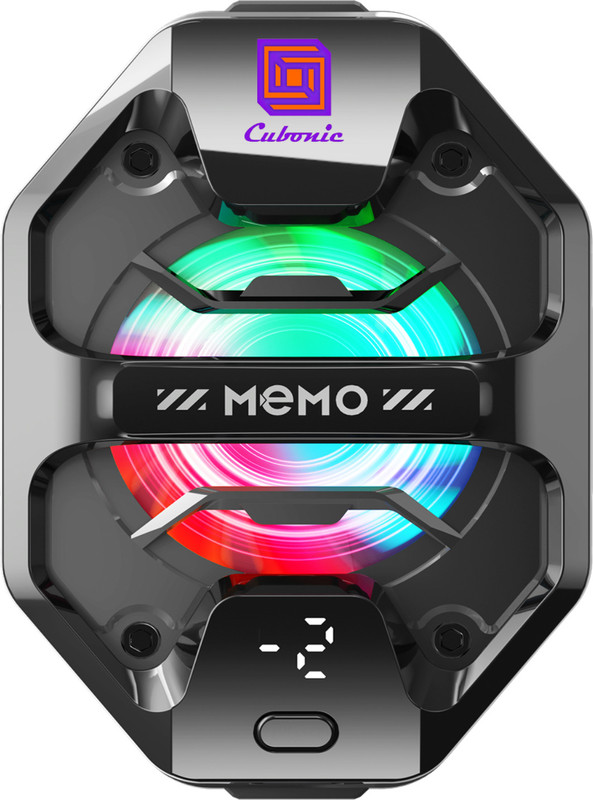 Cubonic Memo dl20 AI 3 Speed Semiconductor 1 Fan Ergonomic Cooling Pad with Adjustable Height(Black)
