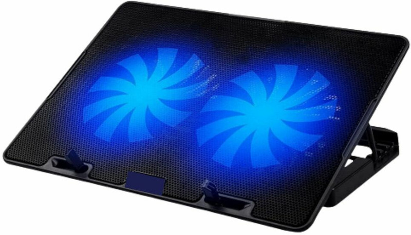 gsnr Laptop Cooling Pad with 5-Level Height Adjustment 2 Fan Ergonomic Cooling Pad with Adjustable Height(Black)