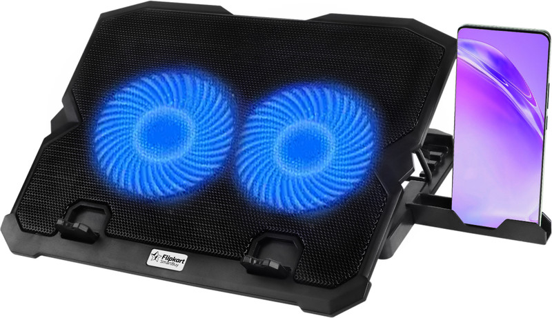 Flipkart SmartBuy FKSBCPK17 2 Fan Ergonomic Cooling Pad with Adjustable Height(Charcoal Black)