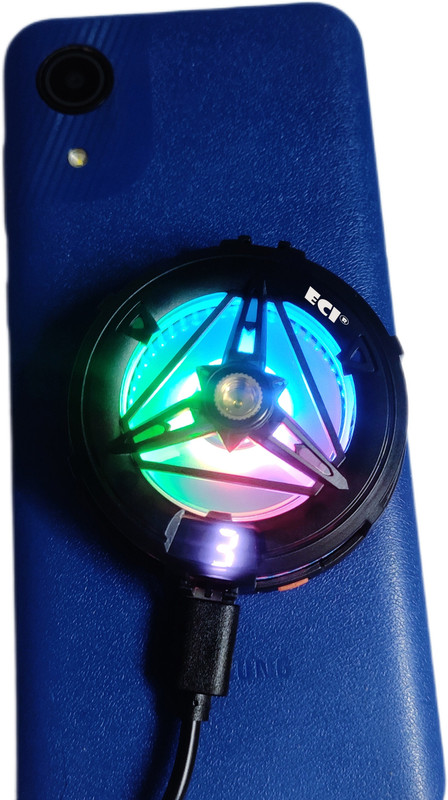 Eci SL-25 Mobile Cooling Pads to Keep Your Phone Cool and Fast 1 Fan Cooling Pad with Adjustable Height(Multicolor)