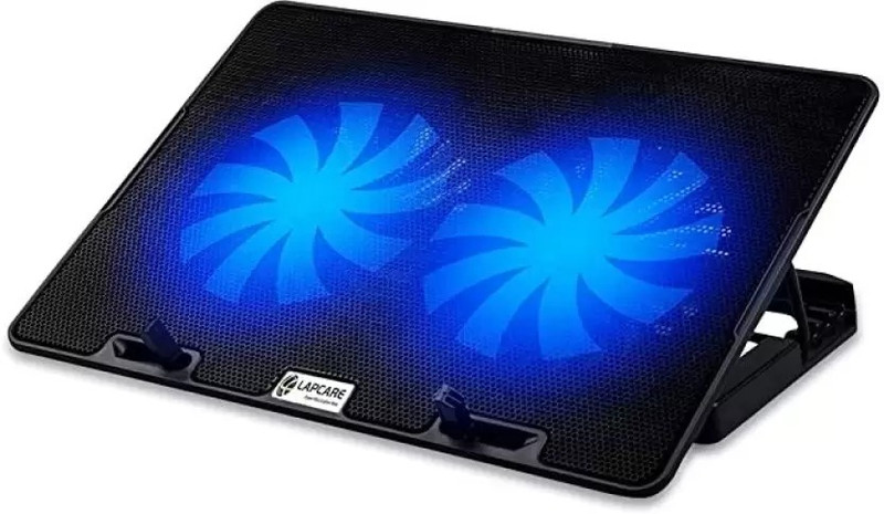 LAPCARE DCX-A101 ChillMate Laptop Cooler (Black) 2 Fan Cooling Pad with Adjustable Height(Black)