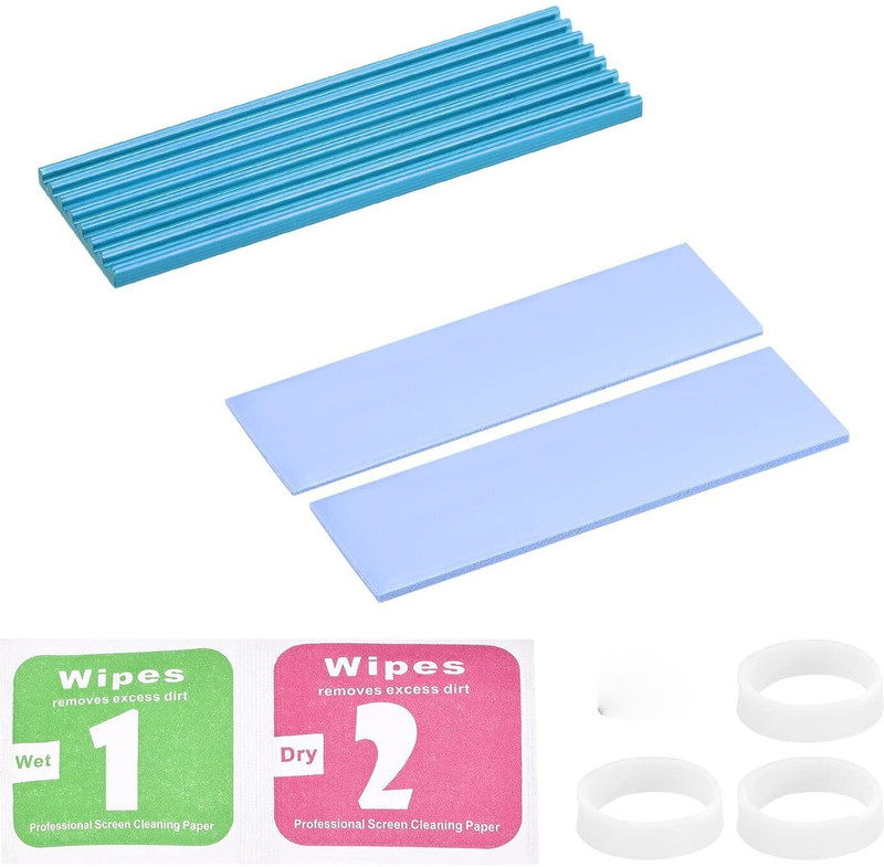 Etzin PCIE M.2 2280 Nvme SSD Heatsink Cooling Accessories EPL-1228PC Cooling Pad(Light Blue)