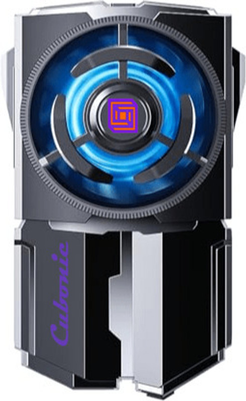 Cubonic DL-A5 Mobile Cooler Rechargeable Cooling Fan Mobile Radiator For Playing Games 1 Fan Ergonomic Cooling Pad with Adjustable Height(Black)