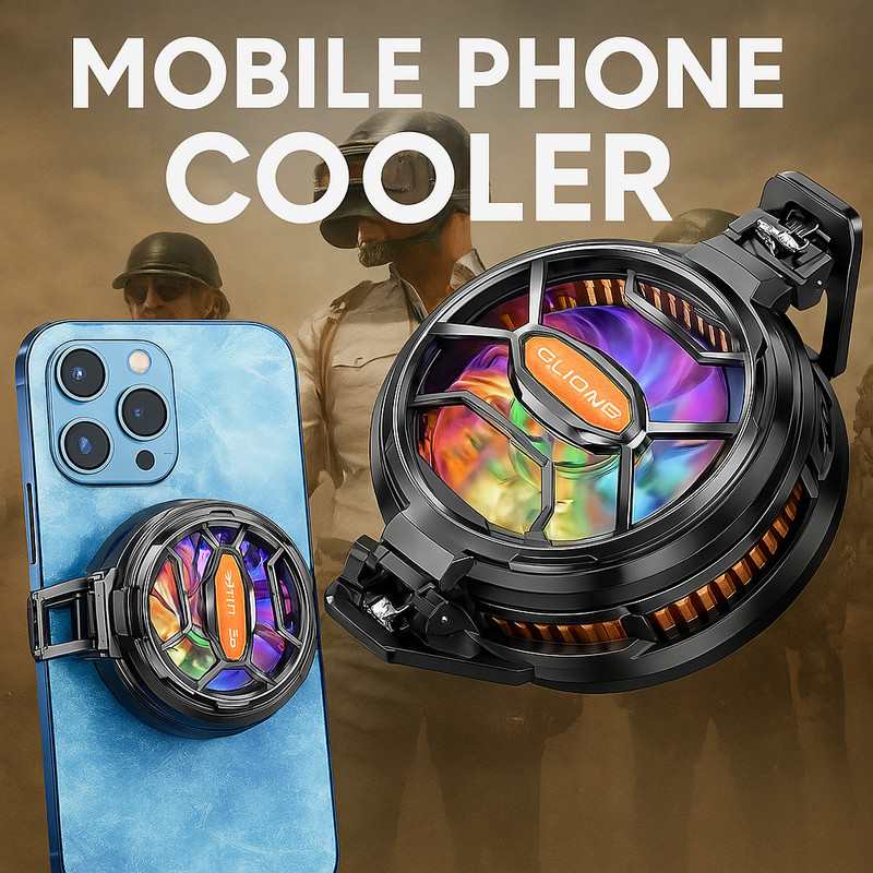 WRADER FS03 Mobile Cooler Fan for Gaming for Game Long Filming Ergonomic Cooling Pad(Black)