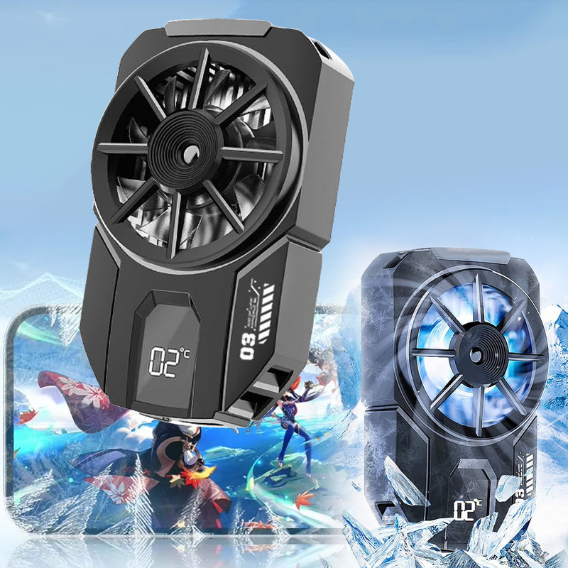 MOOZMOB FS03 Portable Mobile Radiator Cooler Fan Phone Heating Cooling Fan Gaming Ergonomic Cooling Pad(Black)
